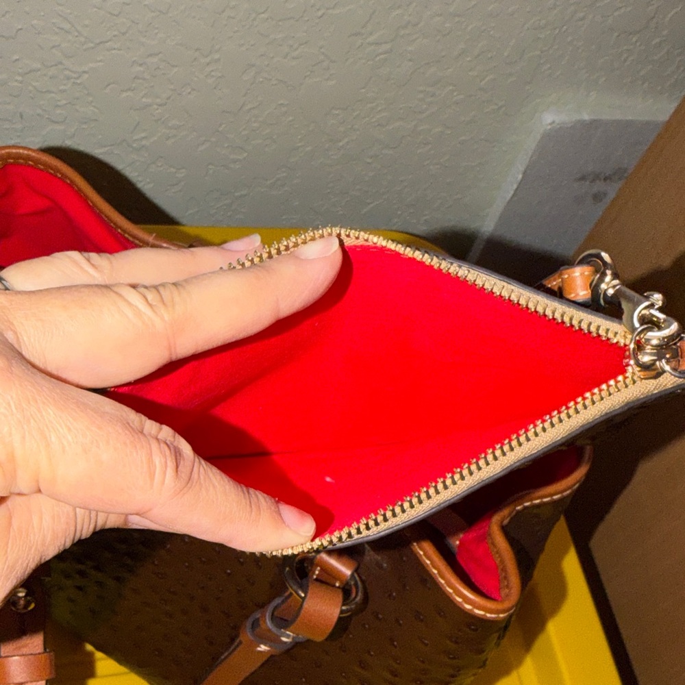 Dooney & Bourke Briana Ostrich Shoulder Bag - Picture 10 of 16